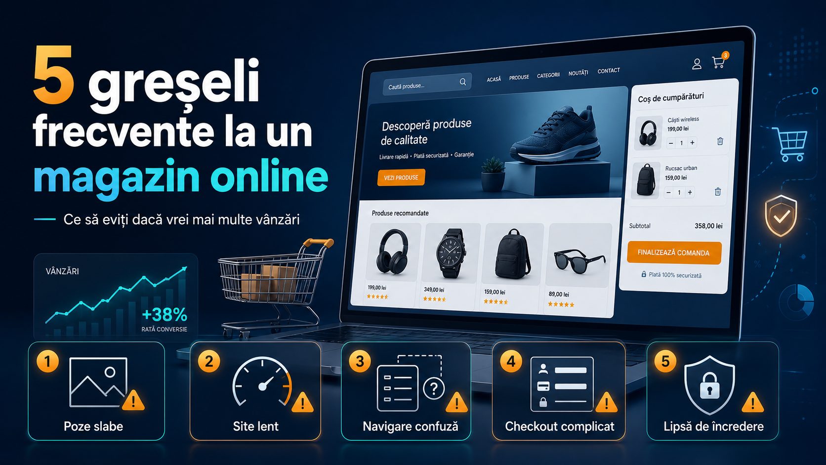 5 greșeli frecvente la un magazin online și cum să le eviți